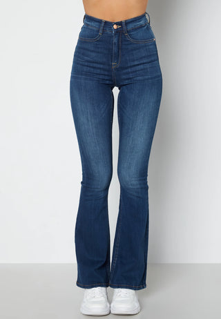 HIGH WAIST FLARED SUPERSTRETCH JEANS