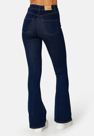 HIGH WAIST FLARED DENIM JEANS