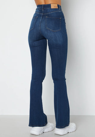 HIGH WAIST FLARED DENIM JEANS