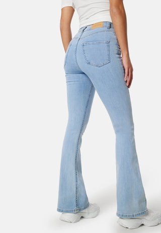 HIGH WAIST FLARED DENIM JEANS