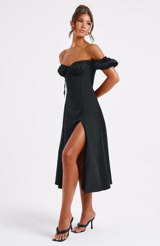 Courtney Midi Dress - Black