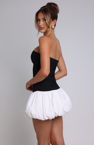 Gemma Mini Dress - Black/White