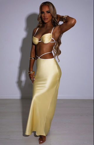 Jasmyn Maxi Skirt - Lemon