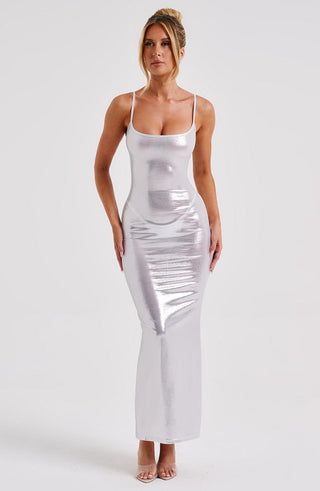 Kyranni Maxi Dress - Silver