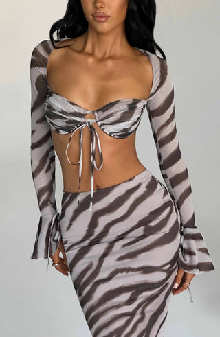 Priscilla Top - Zebra Print